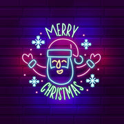 Santa Welcoming on Christmas Eve Neon Sign