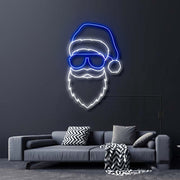 Santa With Sunglasses Neon Sign