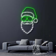 Santa With Sunglasses Neon Sign