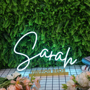 Sarah Blue Neon Sign