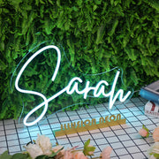 Sarah Blue Neon Sign