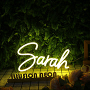 Sarah Yellow Neon Sign