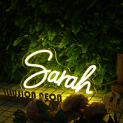 Sarah Yellow Neon Sign