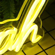 Sarah Yellow Neon Sign