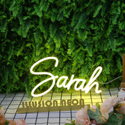 Sarah Yellow Neon Sign