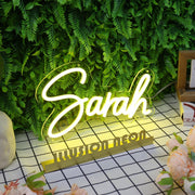 Sarah Yellow Neon Sign