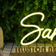 Sarah Yellow Neon Sign