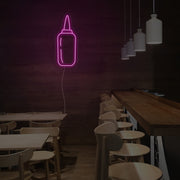 Sauce Bottle Neon Sign For Kitchen