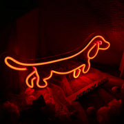 Sausage Dog Red Neon Sign