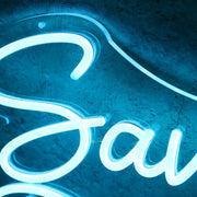 Save Water Drink Tequila Blue Neon Sign