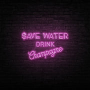 Save Water Neon Sign