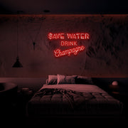 Save Water Neon Sign