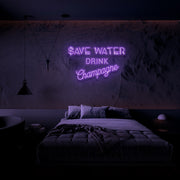 Save Water Neon Sign