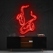 Saxophones Neon Sign