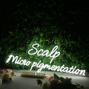 Scalp Micro Pigmentation White Neon Sign