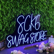 Sck6 Swag Store Blue Neon Sign