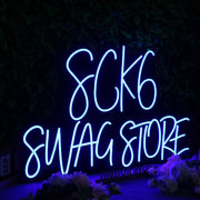 Sck6 Swag Store Blue Neon Sign