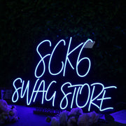 Sck6 Swag Store Blue Neon Sign