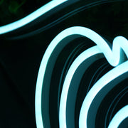 Sea Waves White Neon Sign