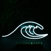 Sea Waves White Neon Sign