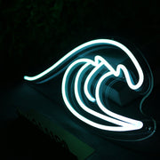 Sea Waves White Neon Sign