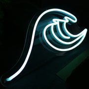 Sea Waves White Neon Sign