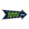 Steel Marquee Letter Seahawks Fans This Way Indicator Arrow High-End Custom Zinc Metal Marquee Light Marquee Sign