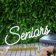 Seniors White Neon Sign