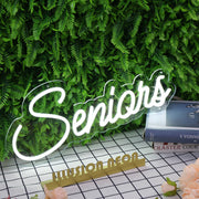 Seniors White Neon Sign