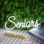 Seniors White Neon Sign