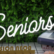 Seniors White Neon Sign