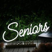 Seniors White Neon Sign