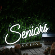 Seniors White Neon Sign