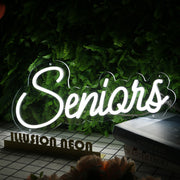 Seniors White Neon Sign