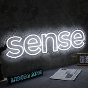 Sense White LED Neon Sign