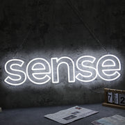 Sense White LED Neon Sign