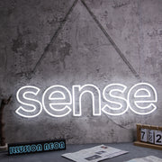 Sense White LED Neon Sign