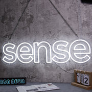 Sense White LED Neon Sign