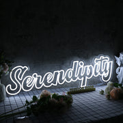 Serendipity White Neon Sign