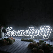 Serendipity White Neon Sign