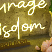 Serenity Courage Wisdom Yellow Neon Sign