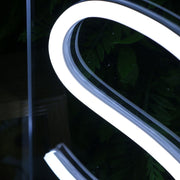 Seven Nineteen White Neon Sign