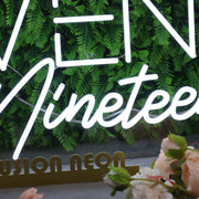 Seven Nineteen White Neon Sign