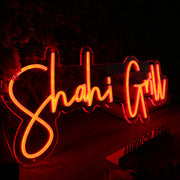 Shahi Grill Orange Neon Sign