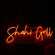 Shahi Grill Orange Neon Sign