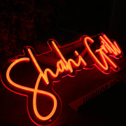 Shahi Grill Orange Neon Sign