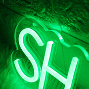 Shake Bar Green Neon Sign