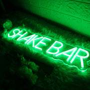 Shake Bar Green Neon Sign