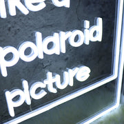 Shake It Like A Polaroid Picture White LED Neon Sign