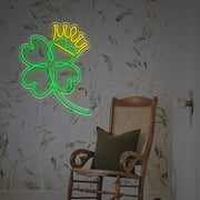 Shamrock Crown LED Neon Sign